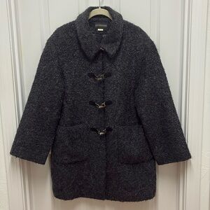 Vintage Woman's Black Fuzzy Coat